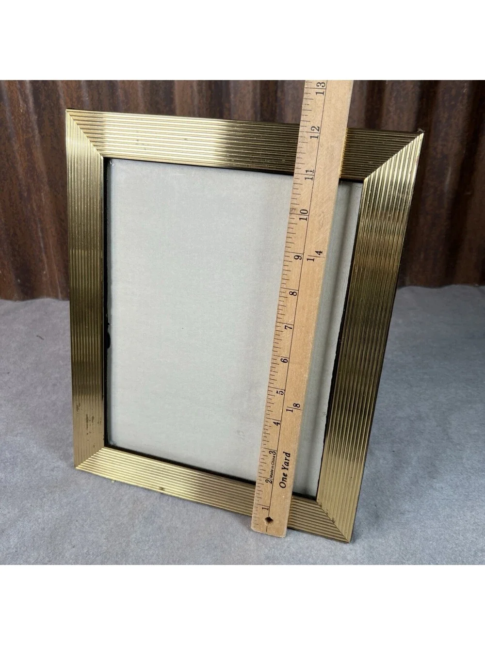 VTG Gold Tone Metal Picture Frame Vertical or Horizontal 8x10 in - 1301-2O